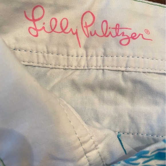 Lilly Pulitzer women’s Callahan shorts size 2 blue sunflower print 5 in inseam - Picture 5 of 6